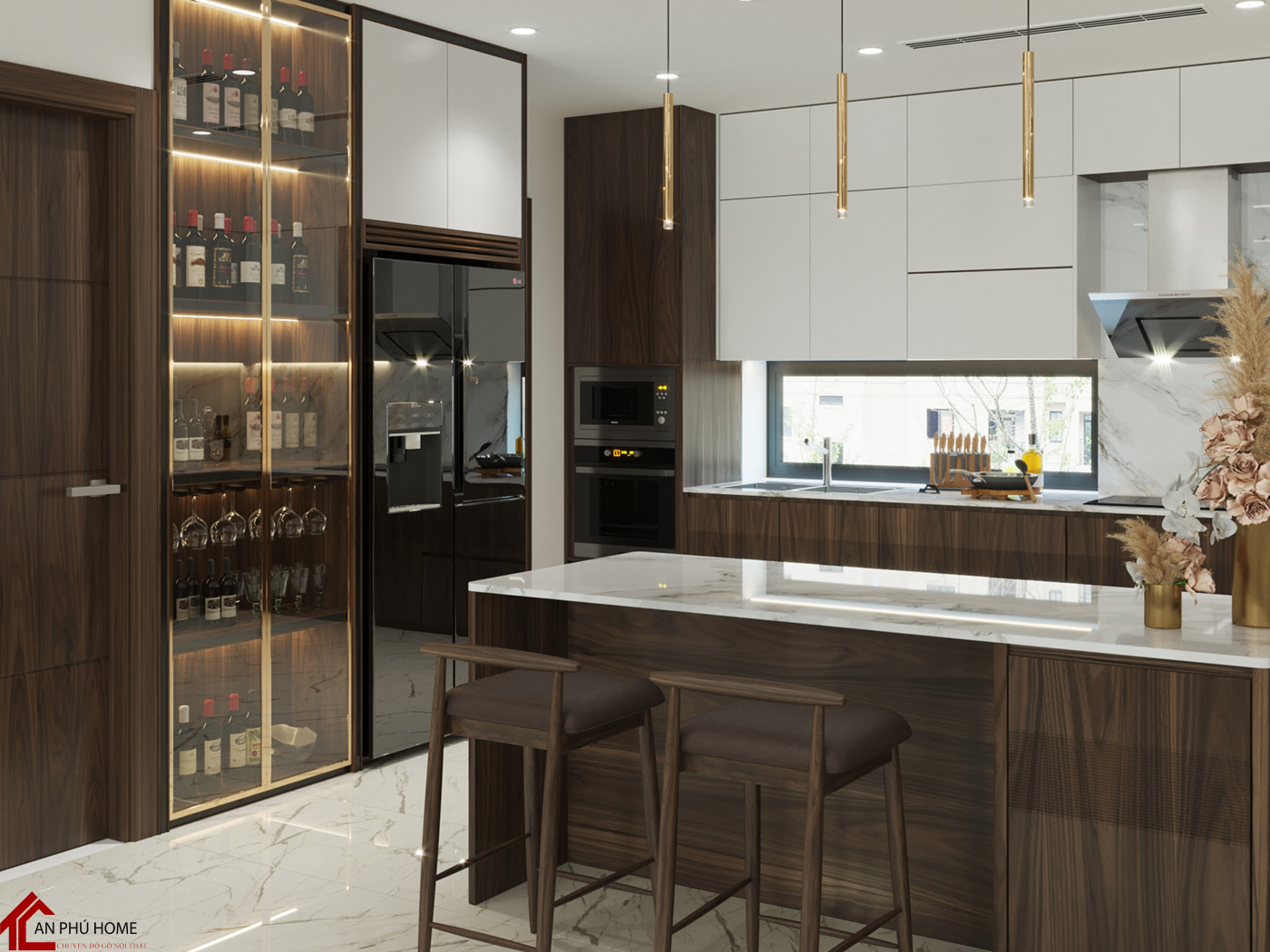 thiết kế thi công trọn gói tư bếp gỗ tự nhiên